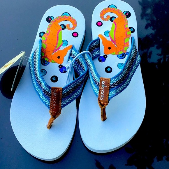 Seahorse flip flops Size7🐚 🌊 - Picture 5 of 8